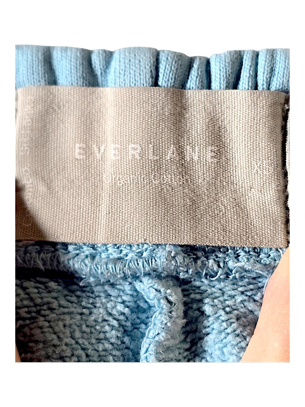 Everlane Track Jogger Sweatpants XS Blue Organic Cotton French Terry Oversized - Picture 3 of 10